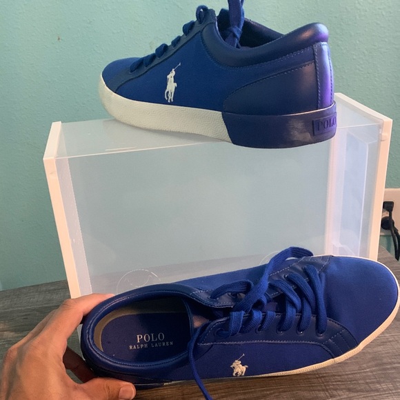 Polo by Ralph Lauren Men's Royal Blue Sneakers - Picture 4 of 4